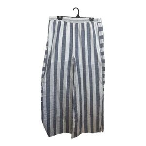 Miss Nikky Pants Womens Size XXL Blue White Viscose Nautical Coastal Wide Leg